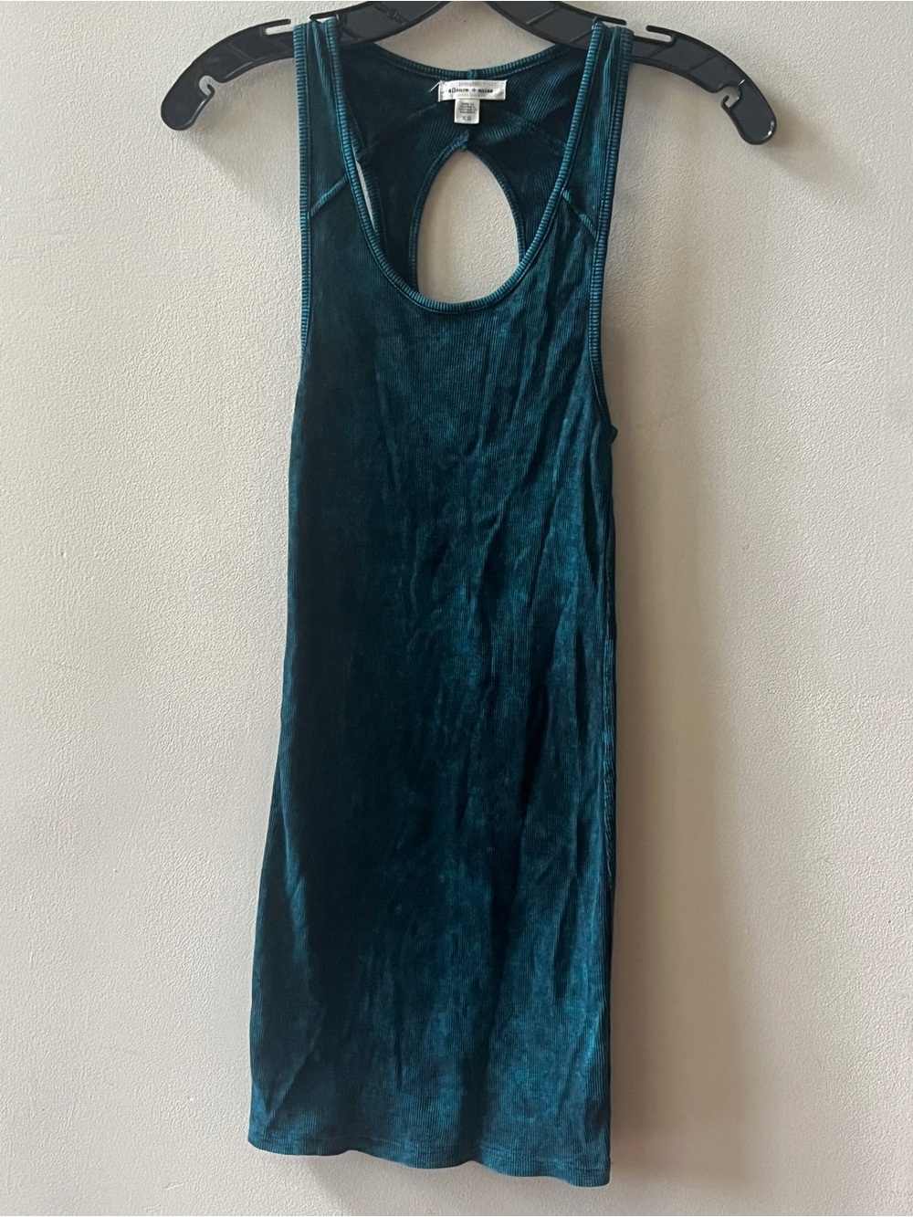 Silence + noise teal racerback dress in xs urban outfitters